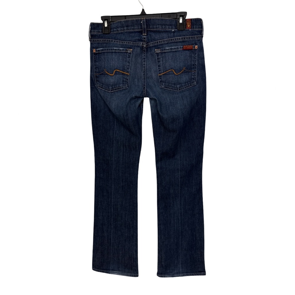 7 For All Mankind Dark Blue Bootcut Straight Leg Jeans Women’s 29 - Picture 2 of 8
